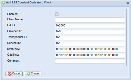 'Add/Edit CA' Dialog - AES Constant CWC